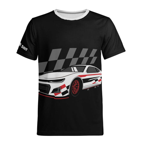 Mens All Over Print T-shirt - Muscle Car 2 - Logo on Sleeve - Mr.Shit