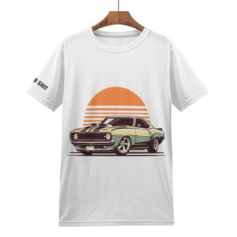 Mens All Over Print T-shirt - Muscle Car 3 - Logo on Sleeve - Mr.Shit