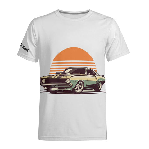 Mens All Over Print T-shirt - Muscle Car 3 - Logo on Sleeve - Mr.Shit