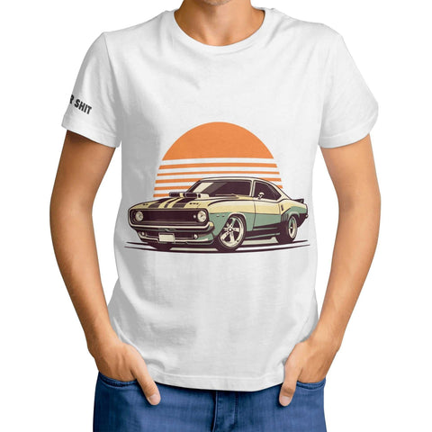 Mr.Shit Mens T-shirt - Muscle Car 3 - Logo on Sleeve Men's T-Shirts $ 25.84