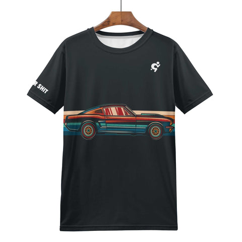 Mens All Over Print T-shirt - Muscle Car - Logo on Sleeve - Mr.Shit