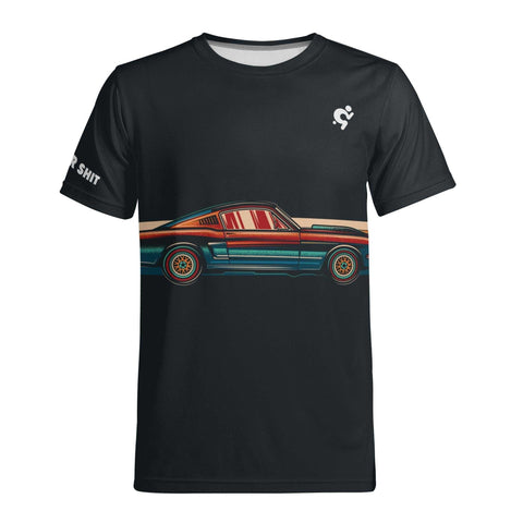 Mens All Over Print T-shirt - Muscle Car - Logo on Sleeve - Mr.Shit