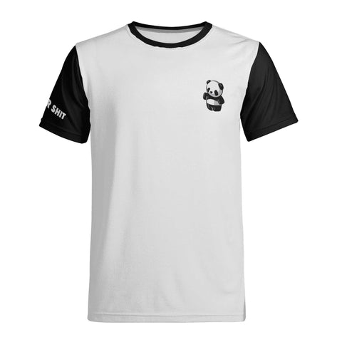 Mens All Over Print T-shirt - Panda - Logo on Sleeve - Mr.Shit