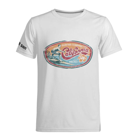 Mens All Over Print T-shirt - Retro Surf 9 - Logo on Sleeve - Mr.Shit