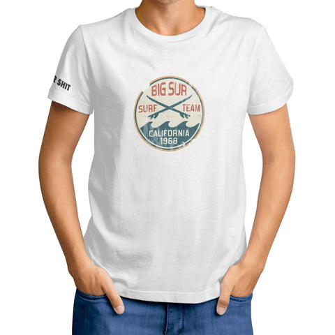 Mr.Shit Mens T-shirt - Retro Surf - Logo on Sleeve Men's T-Shirts $ 25.84