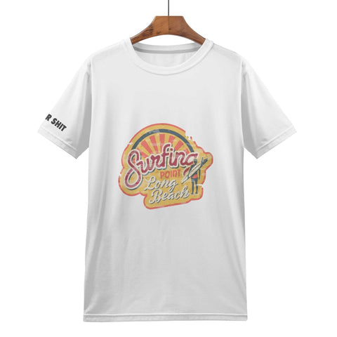 Mens All Over Print T-shirt - Retro Surf - Logo on Sleeve - Mr.Shit