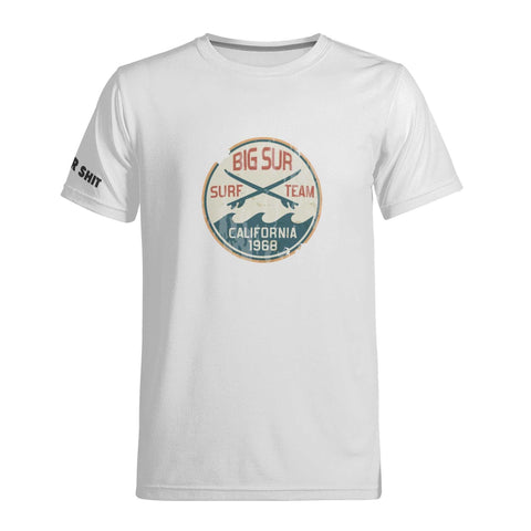 Mens All Over Print T-shirt - Retro Surf - Logo on Sleeve - Mr.Shit