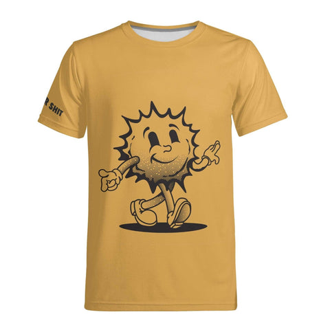 Mens All Over Print T-shirt - Sunshine - Logo on sleeve - Mr.Shit