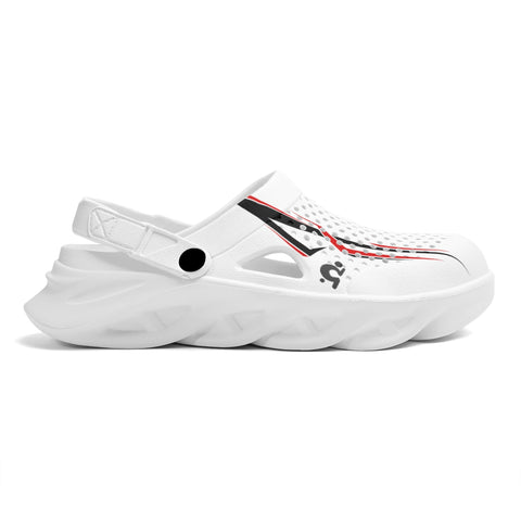 Mens Crocs - Black and Red Modern Pin Stripe 2 - Mr.Shit