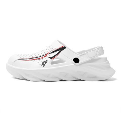 Mens Crocs - Black and Red Modern Pin Stripe 2 - Mr.Shit