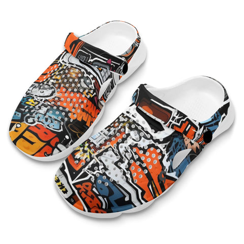 Mr.Shit Mens Clogs - Graffiti Shoes & Footwear $ 38.58