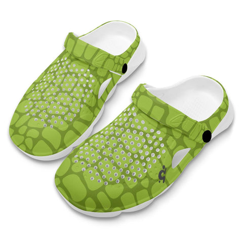 Mr.Shit Mens Clogs - Green Crocodile Skin Shoes & Footwear $ 38.58