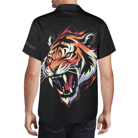 Mens Hawaiian Shirt - Eye of the Tiger - Mr.Shit