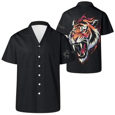 Mens Hawaiian Shirt - Eye of the Tiger - Mr.Shit