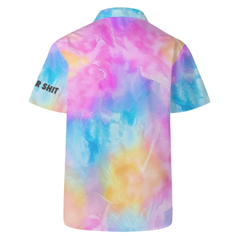 Mens Hawaiian Shirt - Rainbow Tie Dye - Mr.Shit