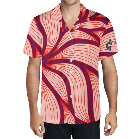 Mens Hawaiian Shirt - Red Floral - Mr.Shit