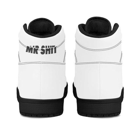 Men's High Top Leather Sneakers - Mr.Shit