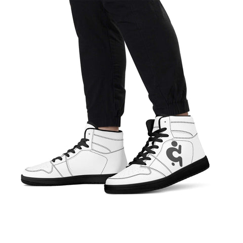 Men's High Top Leather Sneakers - Mr.Shit