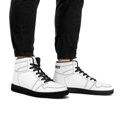 Men's High Top Leather Sneakers - Mr.Shit