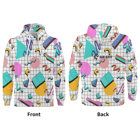 Mens Hoodie - 90s Pattern 2 - Mr.Shit