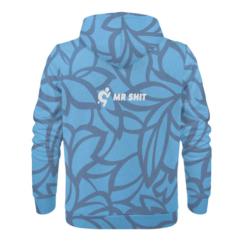 Mens Hoodie - Blue Pattern - Mr.Shit