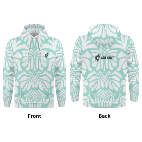 Mens Hoodie - Blue Pattern 2 - Mr.Shit