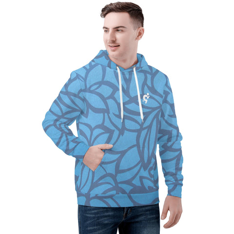 Mens Hoodie - Blue Pattern - Mr.Shit