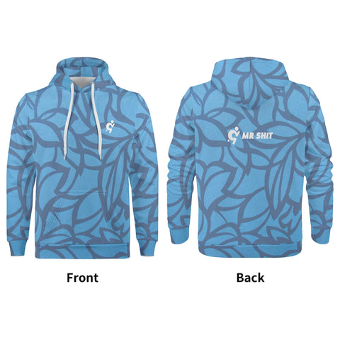 Mens Hoodie - Blue Pattern - Mr.Shit