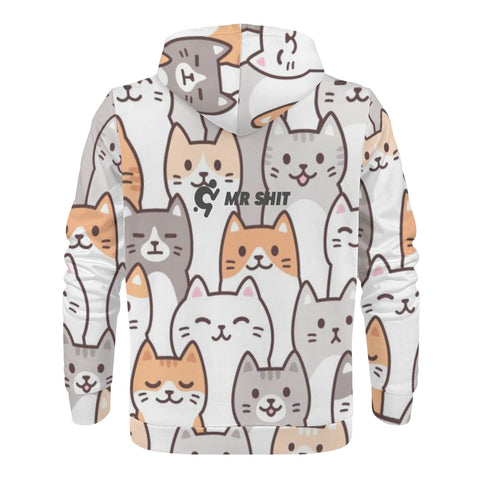 Mens Hoodie - Cats - Mr.Shit