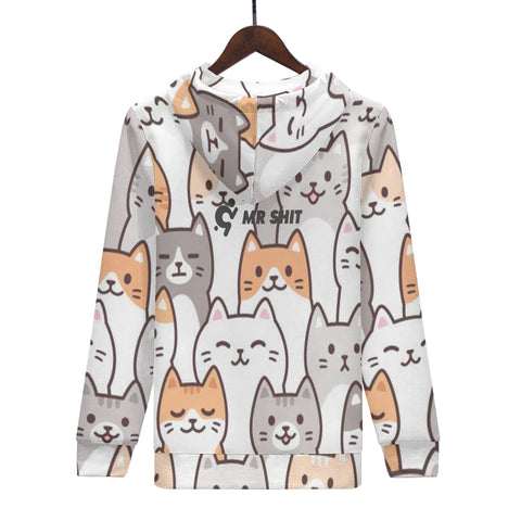 Mens Hoodie - Cats - Mr.Shit