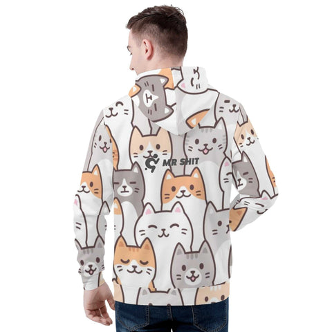 Mens Hoodie - Cats - Mr.Shit