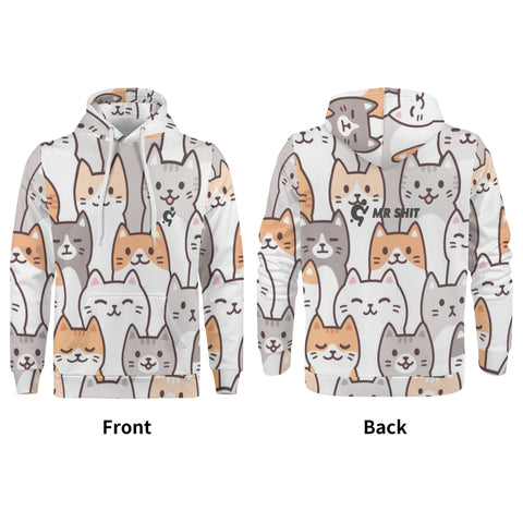 Mens Hoodie - Cats - Mr.Shit