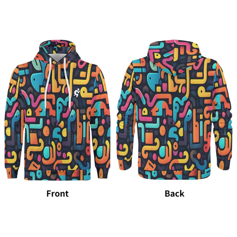 Mens Hoodie - Funky Pattern - Mr.Shit