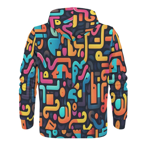 Mens Hoodie - Funky Pattern - Mr.Shit