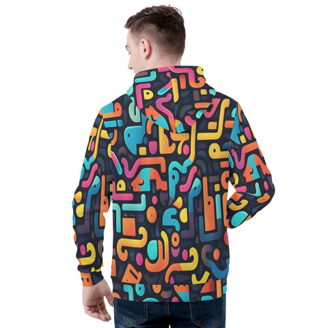 Mens Hoodie - Funky Pattern - Mr.Shit