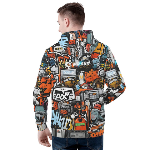 Mens Hoodie - Graffiti - Mr.Shit