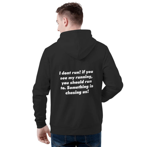 Mens Hoodie - Gym - I Dont Run! - Mr.Shit