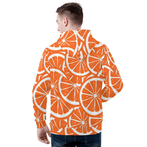 Mens Hoodie - Orange Slice - Mr.Shit