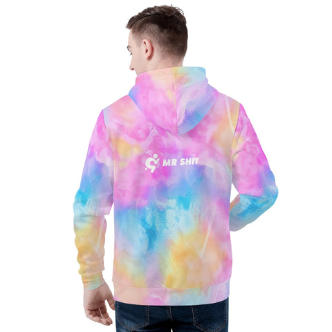 Mens Hoodie - Rainbow Tie-dye - Mr.Shit