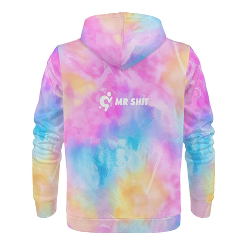 Mens Hoodie - Rainbow Tie-dye - Mr.Shit