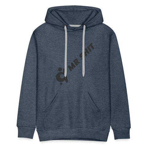 Men’s Premium Hoodie - Diagonal Logo - Black Logo on Front - Mr.Shit