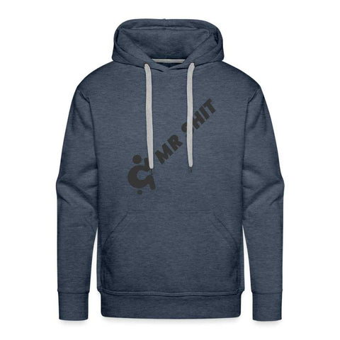 Men’s Premium Hoodie - Diagonal Logo - Black Logo on Front - Mr.Shit