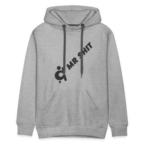 Men’s Premium Hoodie - Diagonal Logo - Black Logo on Front - Mr.Shit