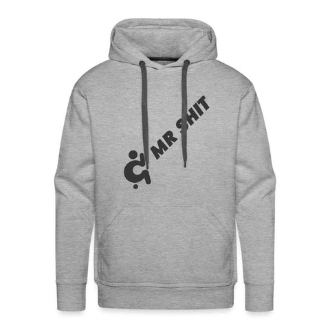 Men’s Premium Hoodie - Diagonal Logo - Black Logo on Front - Mr.Shit