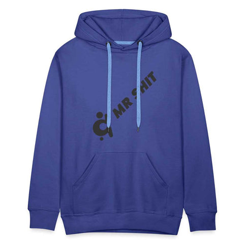 Men’s Premium Hoodie - Diagonal Logo - Black Logo on Front - Mr.Shit