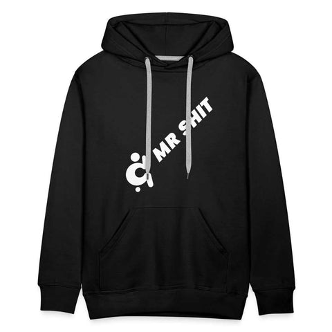 Men’s Premium Hoodie - Diagonal Logo - White Logo on Front - Mr.Shit