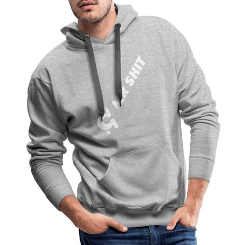 Men’s Premium Hoodie - Diagonal Logo - White Logo on Front - Mr.Shit