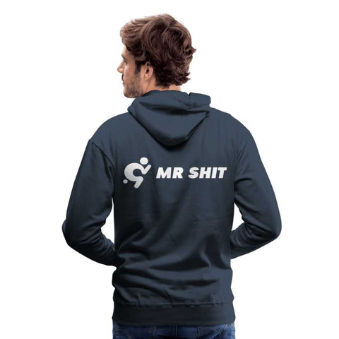 Men’s Premium Hoodie - White Logo on Colour - Logo on Back - Mr.Shit