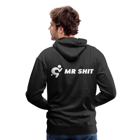 Men’s Premium Hoodie - White Logo on Colour - Logo on Back - Mr.Shit