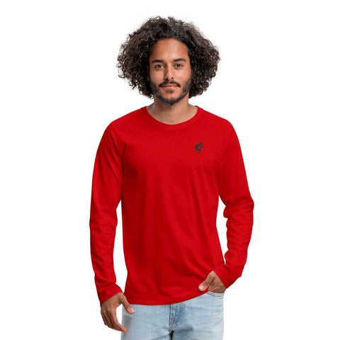 Men's Premium Long Sleeve Top - Logo on Back - Mr.Shit